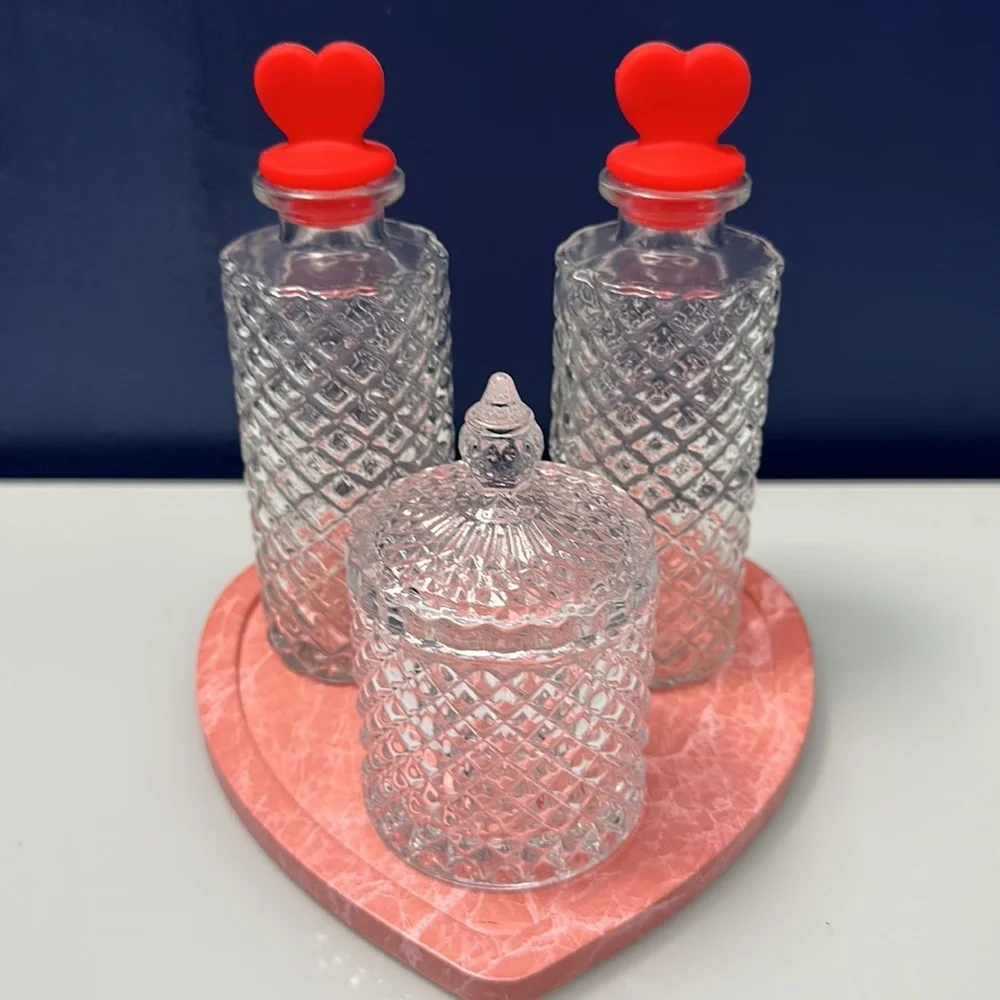 Decorative Glass Bathroom Set